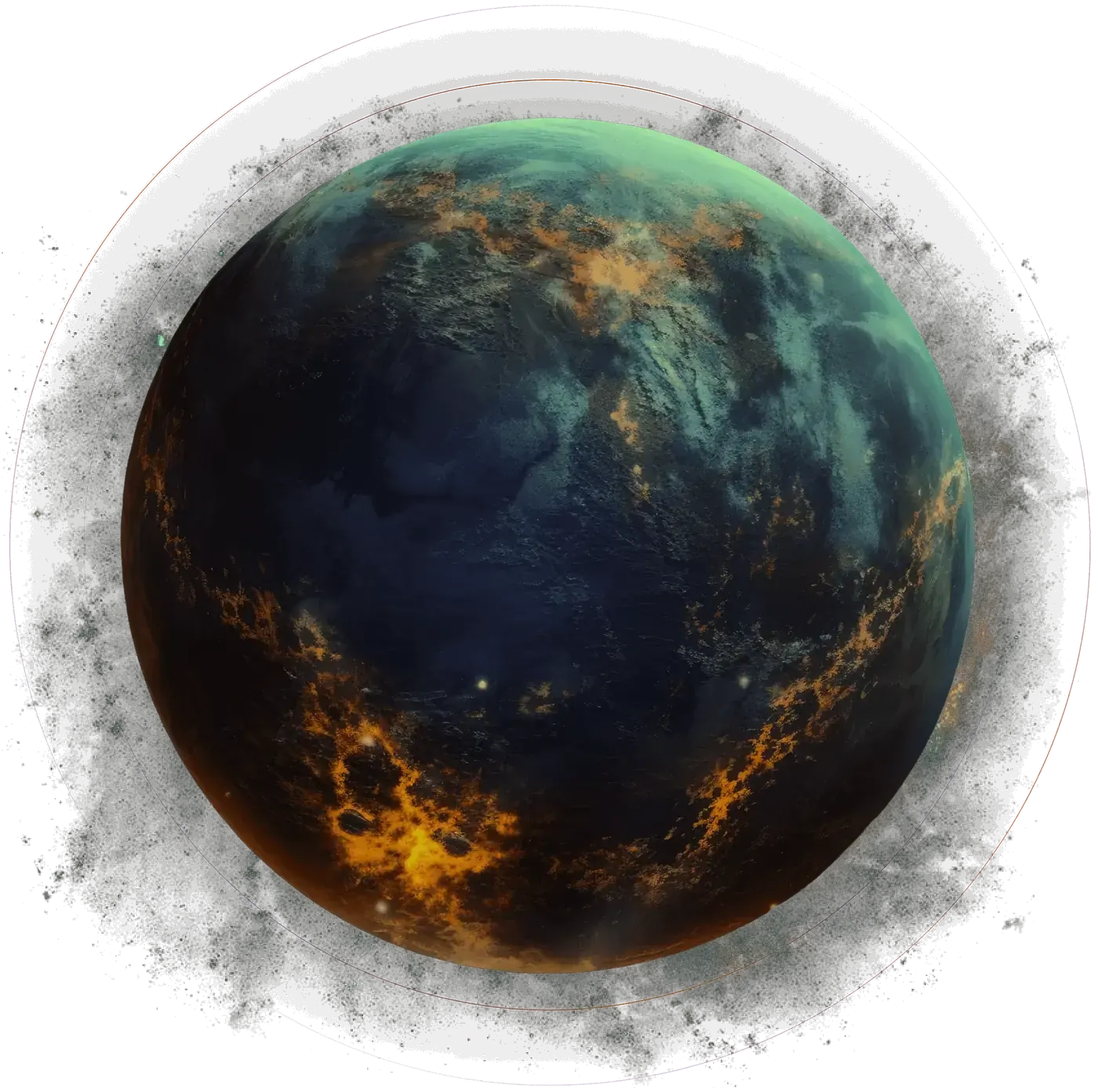 Globe showing Enum Digital's global office locations